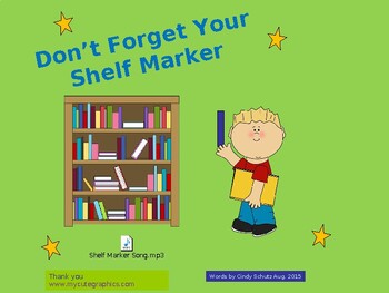 Preview of Library Shelf Marker Song
