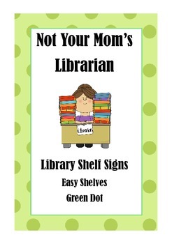 Preview of Library Shelf Signs - Easy Readers - Green Dot