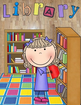 Preview of Library Sign for Classroom or School Library
