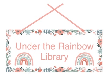 Preview of Library Sign Dramatic Play Pretend (under the rainbow)