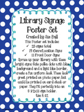 Library Signage Poster Set - Genre and Front Door