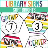 Library Signs | Soft Brights | EDITABLE