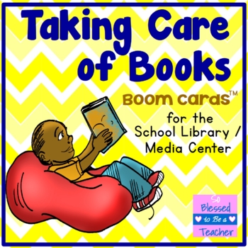Preview of Book Care Boom™ Cards - Library Skills - Elementary Library