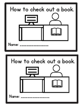Preview of Library Skills Book: How to Check Out Books, EASY Sub Lesson