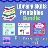 Library Skills Bundle for Kindergarten and First Grade