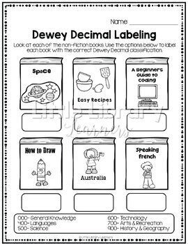 library skills dewey decimal system pack by little library learners