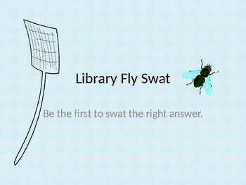Preview of Library Skills Fly Swat Game