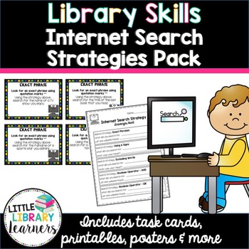 Preview of Library Skills Internet Search Strategies Pack