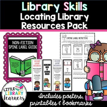 Preview of Library Skills- Locating Library Resources Pack