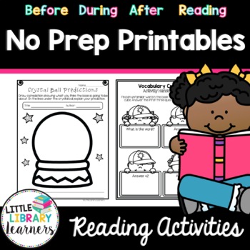 Preview of Library Skills No Prep Printables- Reading Activities