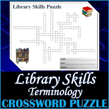 Preview of Library Skills Terminology Crossword Puzzle
