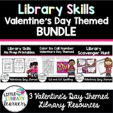 Library Skills Valentine's Day Themed BUNDLE