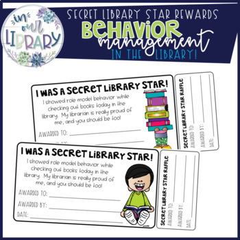 Preview of Secret Library Star Rewards: Behavior Management in the Library!