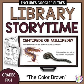 Preview of Library Storytime - The Color Brown - Preschool Kindergarten Library Lesson