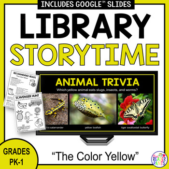 Preview of Library Storytime - The Color Yellow - Preschool Kindergarten Library Lesson