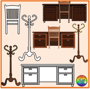Library/Study Room Clipart (My Home Series 3) by The Cher Room | TPT
