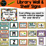 Library Wall and Shelf Signage (Abstract Geometric Design)