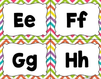 Chevron Word Wall Letters - FREE  Word wall letters, Word wall