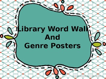 Preview of Library Word Wall and Genre Posters (EDITABLE)