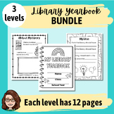 Library Yearbook End of Year Activity on 3 levels BUNDLE