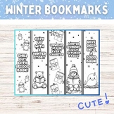 Library and Reading Winter Printable Bookmarks