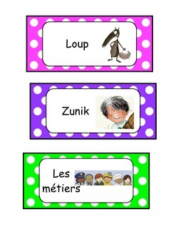 Preview of Library character polka dot label