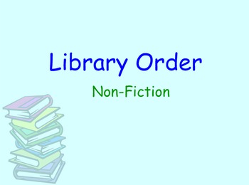 Preview of Library lesson - Dewey Decimal System