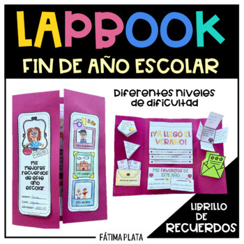 Preview of Librillo de recuerdos de fin de curso/ End of the Year Activities Memory LAPBOOK