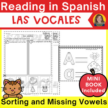 Preview of Las vocales en Español Hojas de Trabajo l The Vowels in Spanish