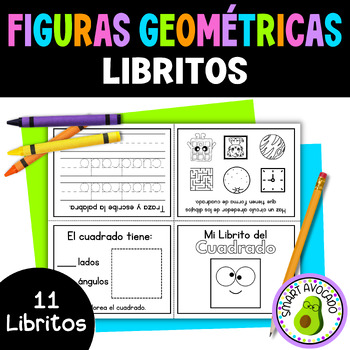 Preview of Libritos Figuras Geométricas 2D Planas | Geometric 2D Shapes Spanish