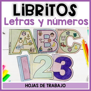 Preview of Libritos de letras y números | Alphabet letters and numbers books in Spanish