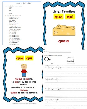 Libro Fonético – Sílabas con la letra Q - que/qui by Mrs Zepeda | TPT