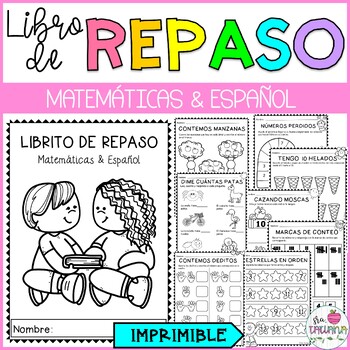 Preview of Libro de Repaso de Español y Matematicas | Summer Packet Review in Spanish