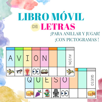 Preview of Libro de letras móviles.  Book of mobile letters (Spanish-Montessori).