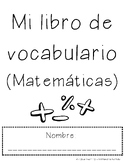 Libro de vocabulario (Matemáticas)