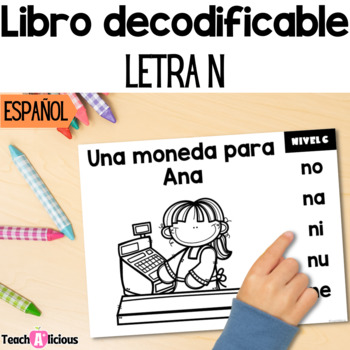 Preview of Libro decodificable | Letra N | Decodable books in Spanish