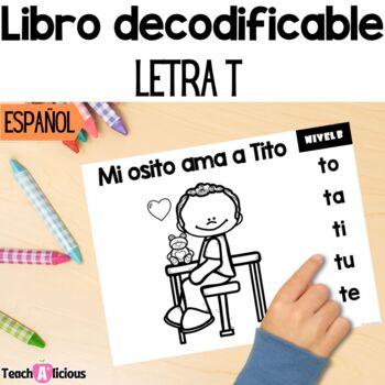 Preview of Libro decodificable | Letra T | Decodable books in Spanish