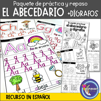 Preview of Libro del abecedario Tracing Book for Spanish Alphabet