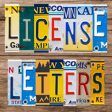 License Plate Alphabet Clip Art Letters & Numbers