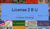 License Plate Lesson, Creative Thinking Activity Ready to Go