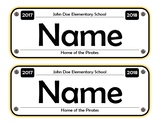 License Plate Name Tags - Car Themed Classroom