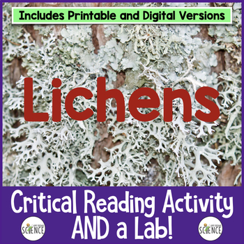 Preview of Lichens Reading Passage and Lab Activity