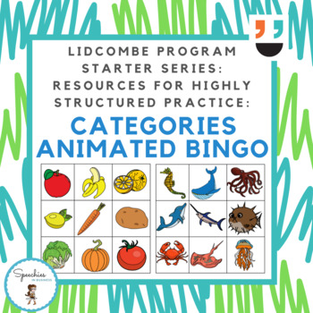 Preview of Lidcombe Program Starter Series: Highly Structured Practice: Categories Bingo