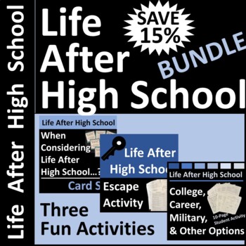 Preview of Life After High School Options Activities Bundle SAVE 15%