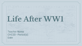 Life After World War 1 - Grade 10 History, Unit 2: 1914-1929