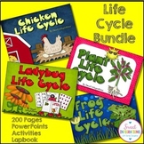 Life Cycle Bundle - Plants, Chickens, Ladybugs, and Frogs 