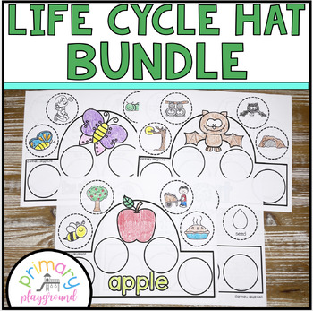 Preview of Life Cycle Hats Bundle Cut and Glue