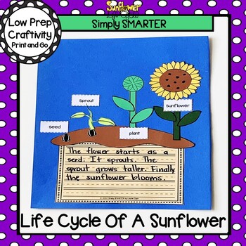 Preview of Life Cycle Of A Sunflower Writing Cut and Paste Craftivity