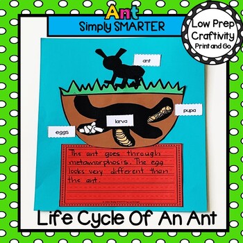 Preview of Life Cycle Of An Ant Writing Cut and Paste Craftivity