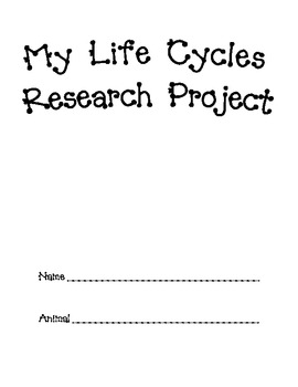 Preview of Life Cycle Research Project Template